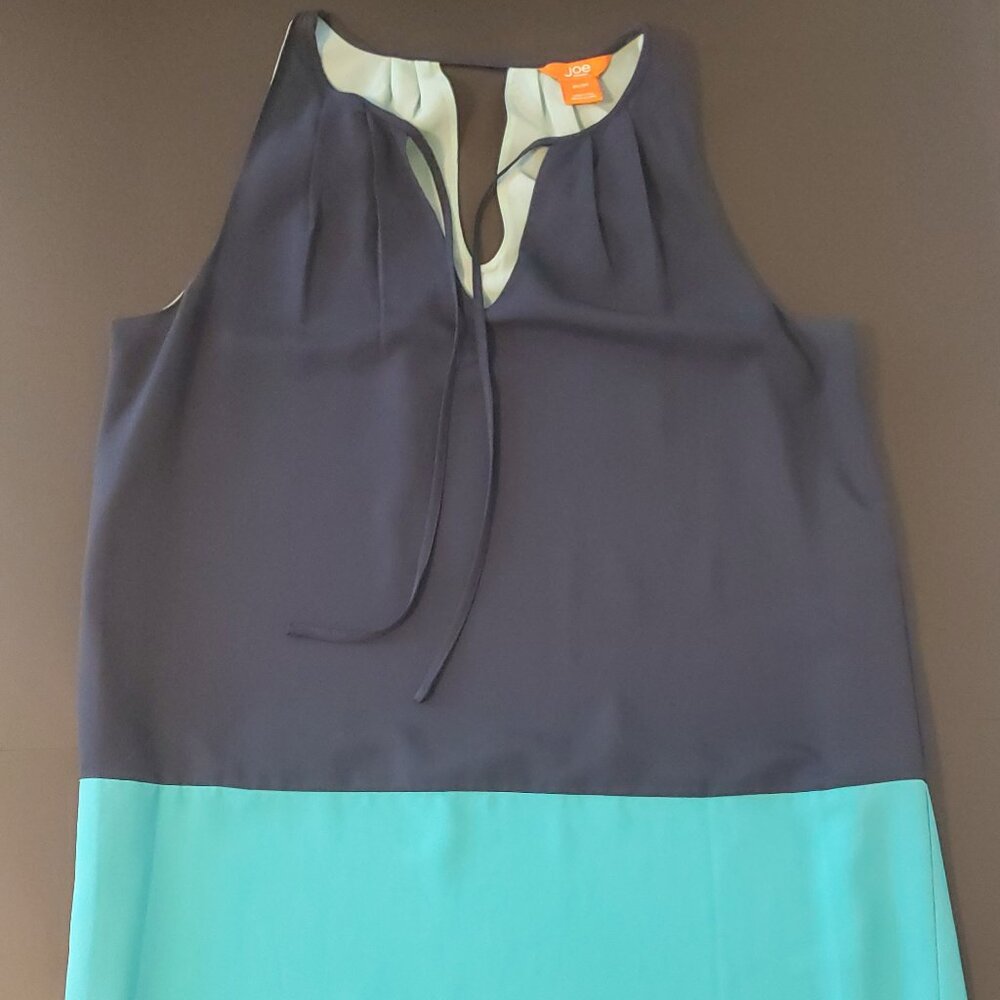 Joe Fresh aqua/navy shift dress